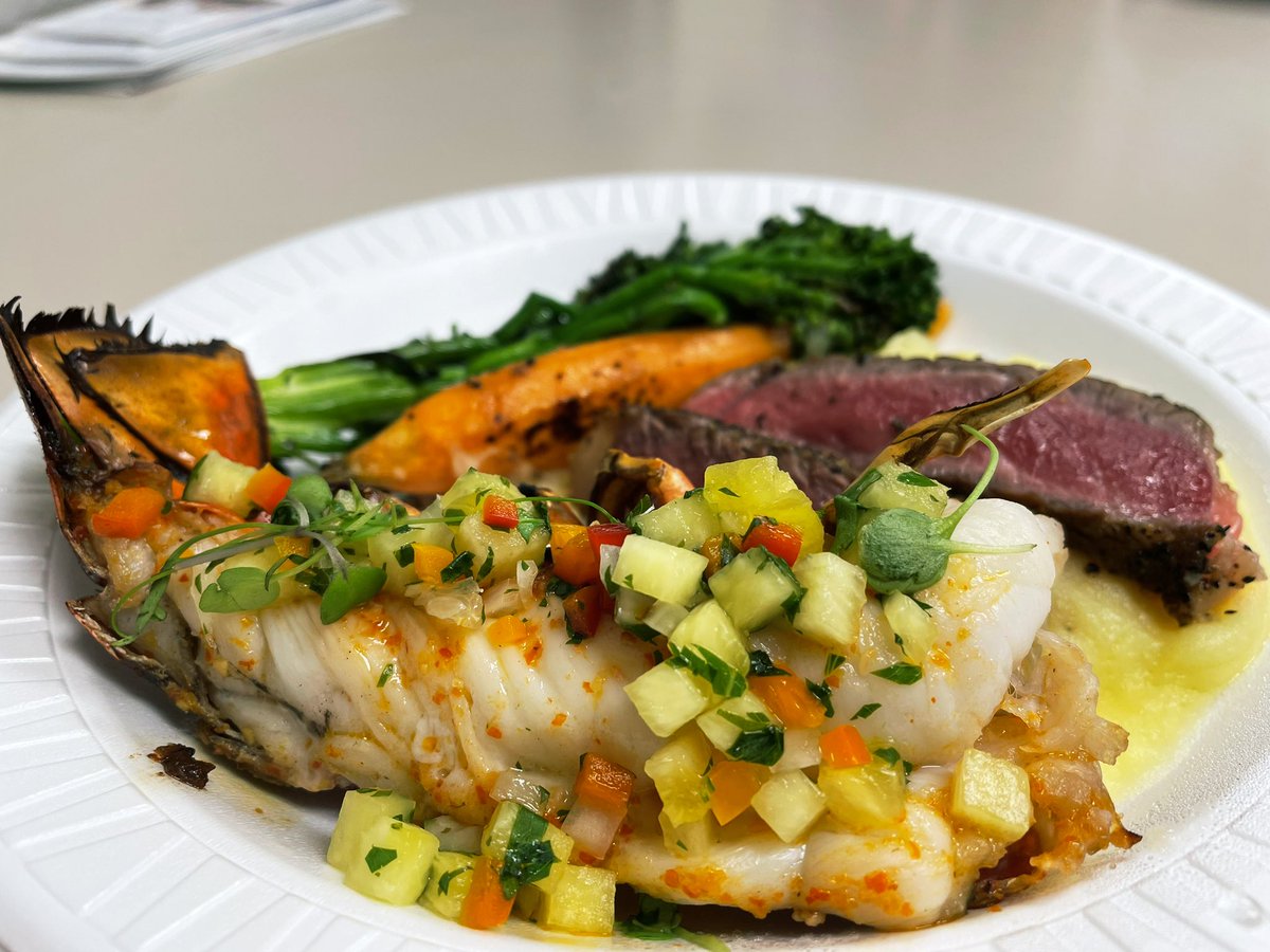 celthomsontv's tweet photo. Lobster tail for lunch🦞 how’s your Tuesday going? #newsroomperks https://t.co/0evVWr66xX