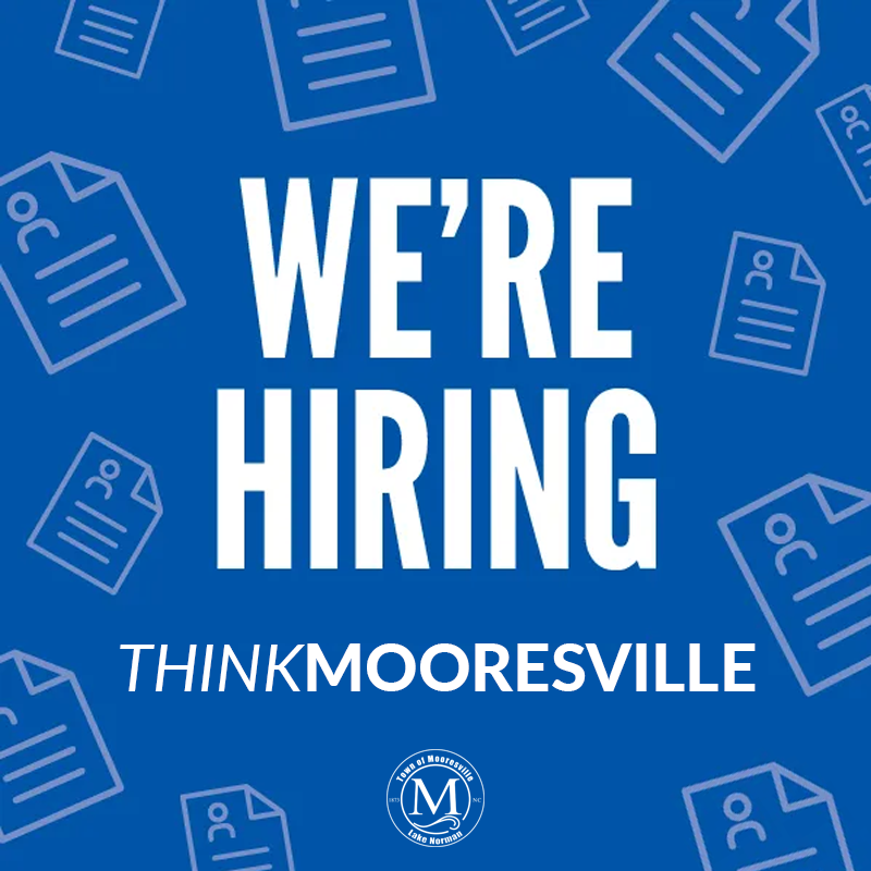 Looking for a new opportunity? Think Mooresville! Some of our open positions include: •Communications & Marketing Specialist - $2,000 Hiring Bonus •Stormwater Program Specialist - $2,000 Hiring Bonus •Engineering Technician II mooresvillenc.gov/featuredjobs