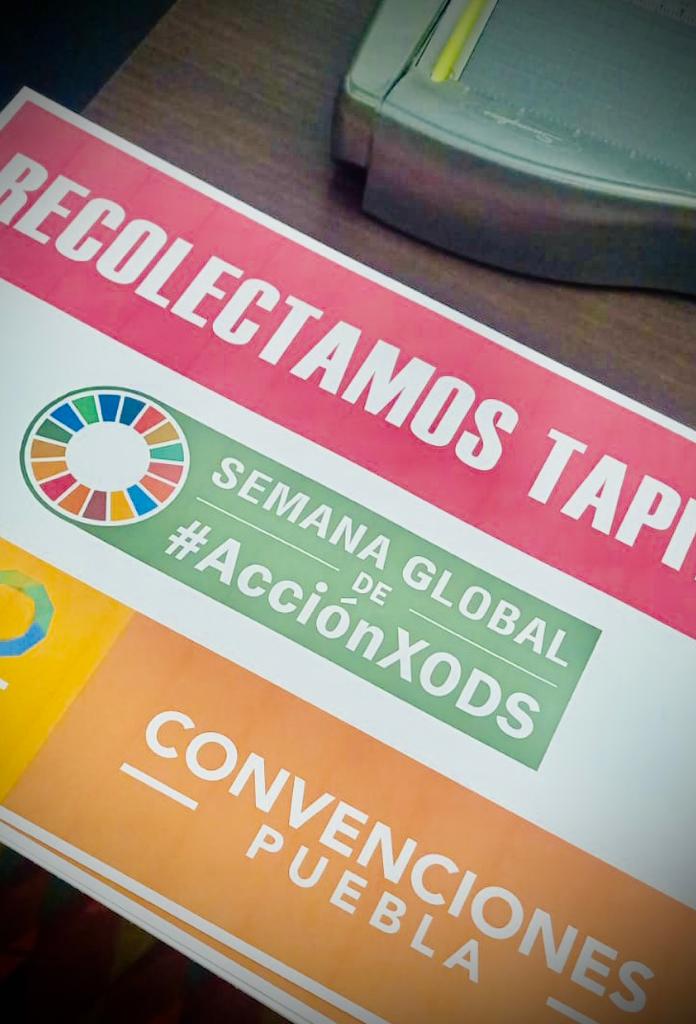 ConvencionesPue's tweet photo. En el marco de la Semana Global de #AcciónXODS, este día donamos más de 150 mil tapitas plásticas a la Asociación @UNEABP_MX.
 
¡Gracias por tu ayuda! 

#RecuperarEnIgualdad #Agenda2030 #ODS #Act4SDGs #ActNow #FliptTheScript #CambiarElDiscurso https://t.co/CI2DvA3fD8