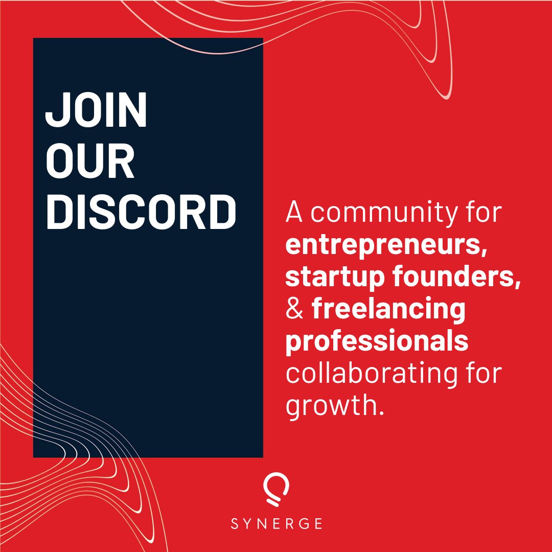 synerge_io's tweet photo. What are you waiting for?! Join the discord community NOW!

https://t.co/99zJTB23ss 

#discord #freelancer #freelancing #freelance #experts #expert #startups #earlystagestartups #earlystartups #startup #community #server #social #socialize #perks https://t.co/0EpRgA4VjC