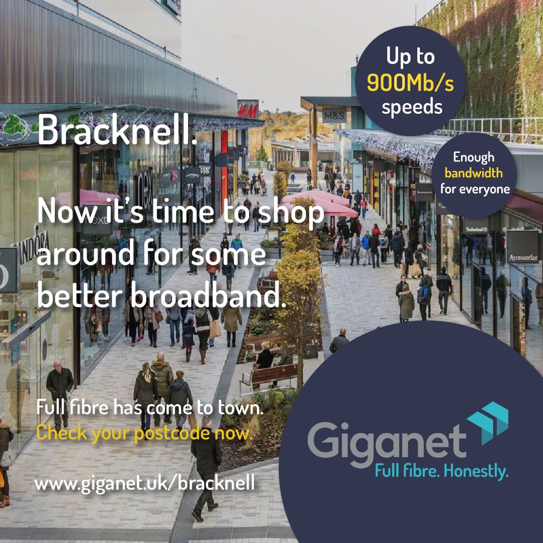 GiganetUK's tweet photo. Hey #Bracknell, how about a fancy new full fibre internet connection to go with that fancy new #towncentre?
Check your postcode here: https://t.co/x3zELwidZt
#BracknellLexicon #Lexicon #HyperfastBracknell #GigabitBracknell #Bracknelltown #HyperfastBroadband #UK #WiFi https://t.co/JkUJgMJIMM
