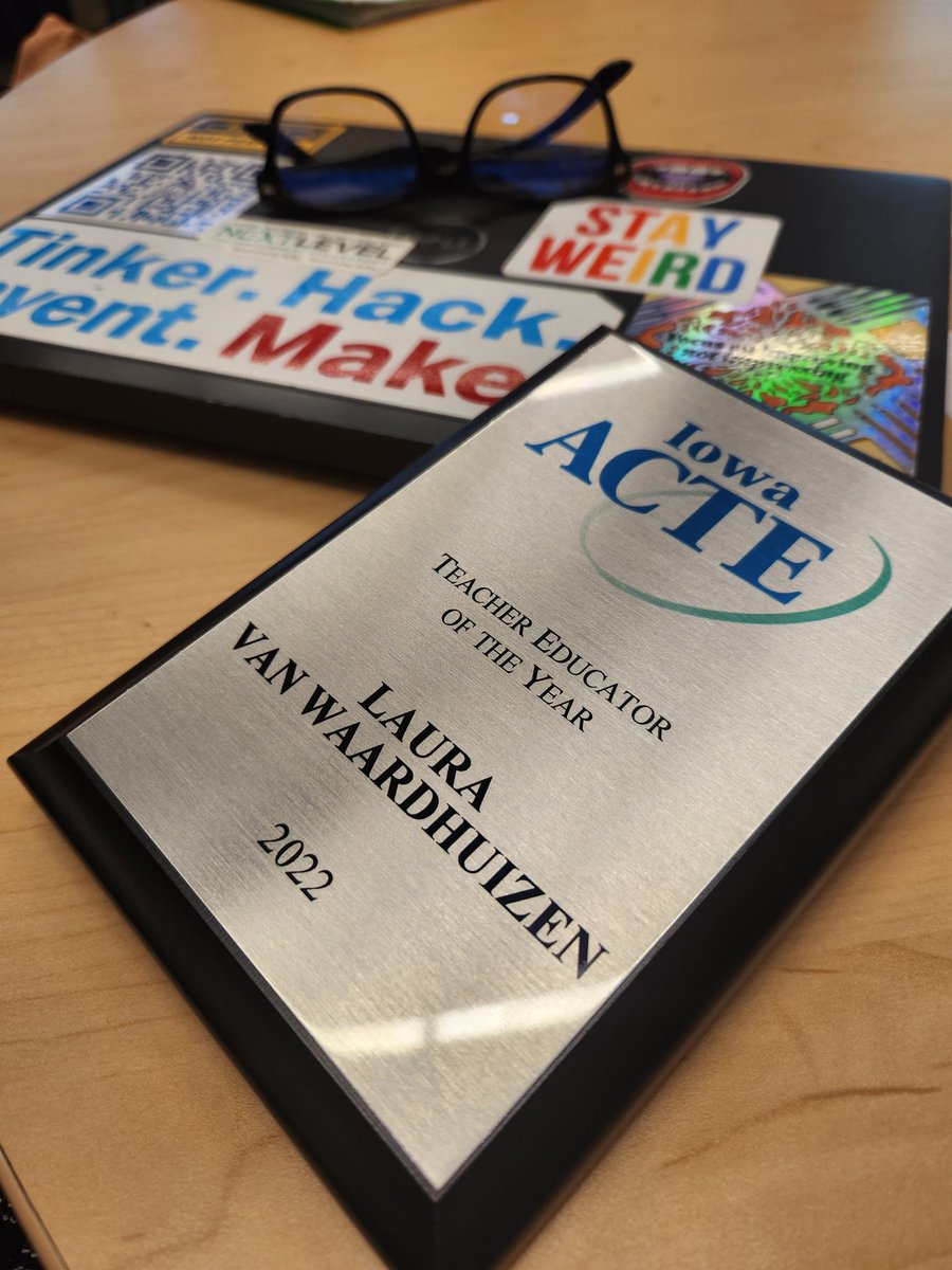 LauraVDubs's tweet photo. So, a cool thing happened to me today. Super thankful and grateful to have such a great community in Career and Technical Educators. Truly, some of the best people in the world. #IACTE #SayYEStoFCS https://t.co/y6tAwHtlXE