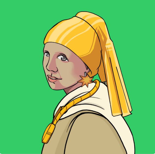 Girl with a Pearl Earring was originally an oil painting by Dutch Golden Age painter Johannes Vermeer, dated 1665.
Rules:
✅FOLLOW @thesapphirestudioinc
✅RT+ LIKE
✅COMMENT WITH YOUR ART
.
.
.
#NFT #NFTCommunity #NFTs #nftart #NFTcollectible #cryptoartist #digitalart