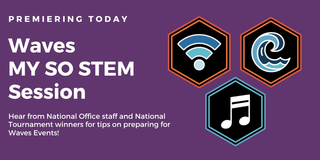 SOAlumniNetwork's tweet photo. Are you competing in #SoundsOfMusic #WiFiLab or #CraveTheWave this year? ๐ ๐ถ
๐ก This month's STEM Session is for YOU! Watch ๐บ on demand and hear from National SO staff as well as National Tournament winners in Waves Events! ๐
๐๐พhttps://t.co/lJYp7FrBDm https://t.co/qLn45jqZzw