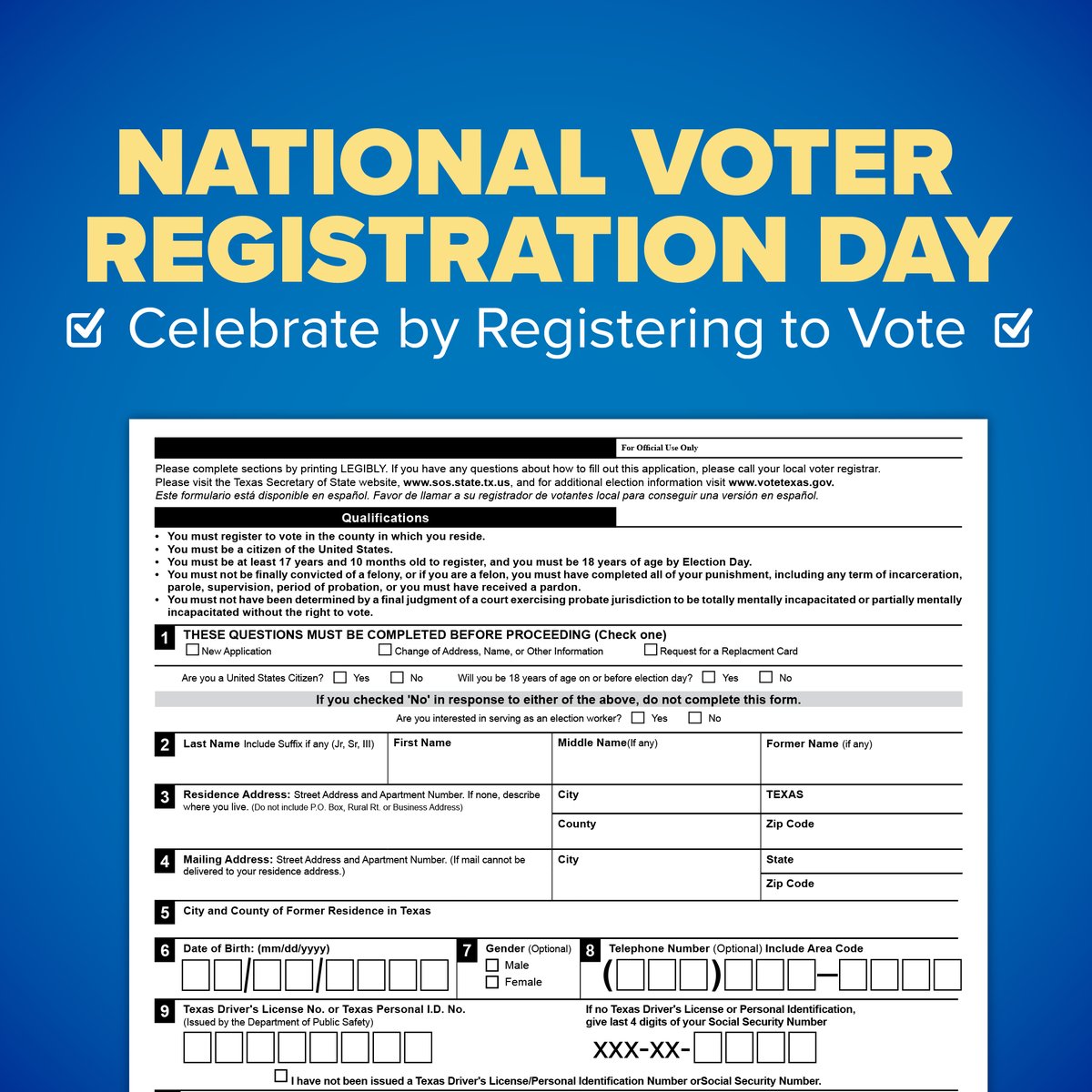 IDEAschools's tweet photo. Happy National Voter Registration Day, IDEA Team and Family! 🎉
Join IDEA Votes in celebrating by registering to vote. Read more in our blog here: https://t.co/QFEPUNgNTY ✅ #IDEAVotes https://t.co/er7cJa4YmH