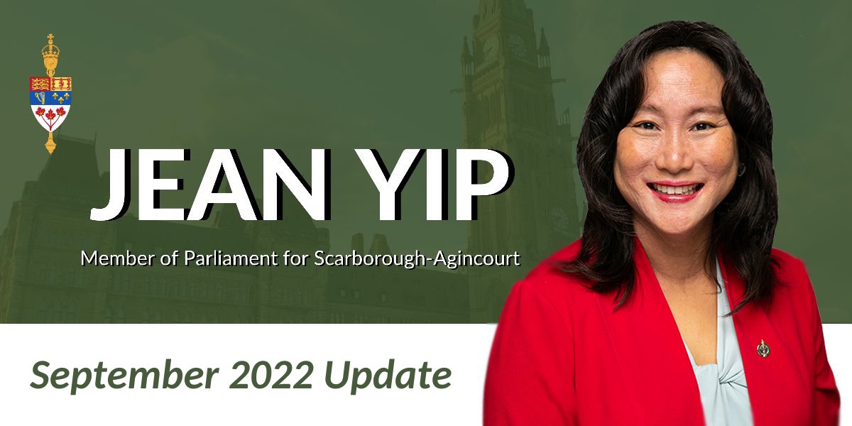 JeanYip3's tweet photo. The latest federal government news and related resources all in one place, plus a special section on the electoral redistribution proposal. Read my #MonthlyUpdate here: https://t.co/j2CzKbhmLz

To receive future updates, email jean.yip.c1@parl.gc.ca.
#ScarboroughAgincourt https://t.co/qePYBMaKhc