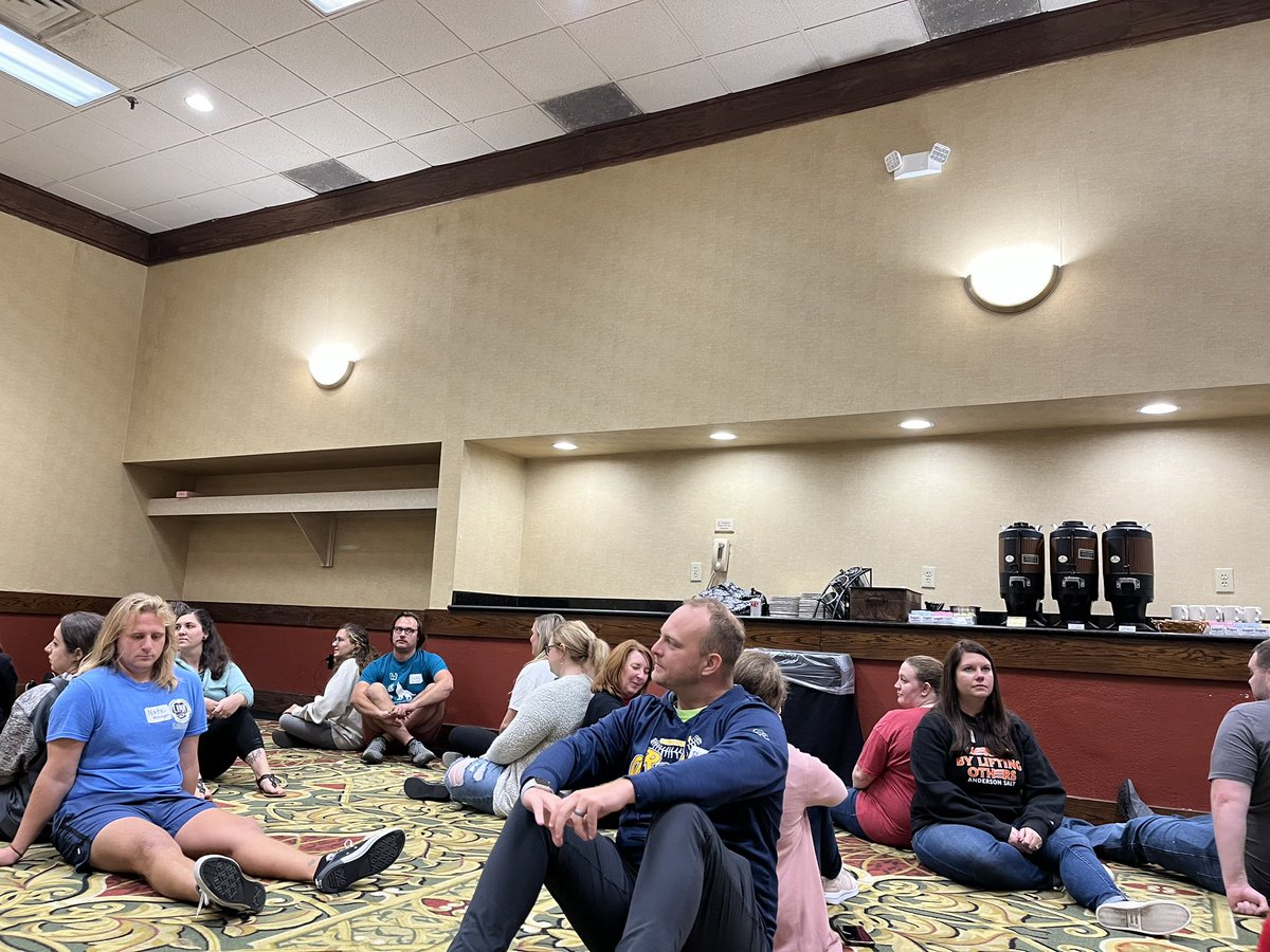 math_otoole's tweet photo. Spending our Tuesday at the Link Crew follow up training. Learning how to best use Link Crew throughout the school year to support 9th graders &amp; make a difference in the entire building. 

Love this team!! 

🧡🖤 https://t.co/Xkb1RFrip4