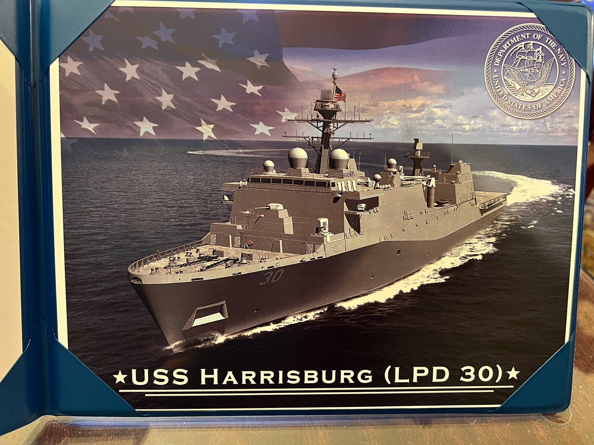 TAGofPA's tweet photo. Exciting meeting today with @USNavy Rear Adm. Thomas J. Anderson, Program Officer for Ships, to receive a construction update on the future USS Harrisburg, which is expected to be completed in 2024. #USNavy #USSHarrisburg #LPD30 @cityofhbg @NavyOutreach https://t.co/sWgfQgUPBF