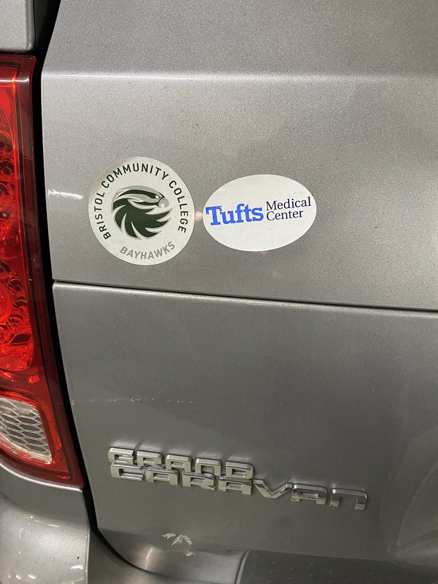 BristolNBDean's tweet photo. On Friday I had to take my son to Tuffs Children’s Hospital to get his cast off. Look at what I spotted on a vehicle. @BristolCC is everywhere!! https://t.co/mGJsjGgw7l