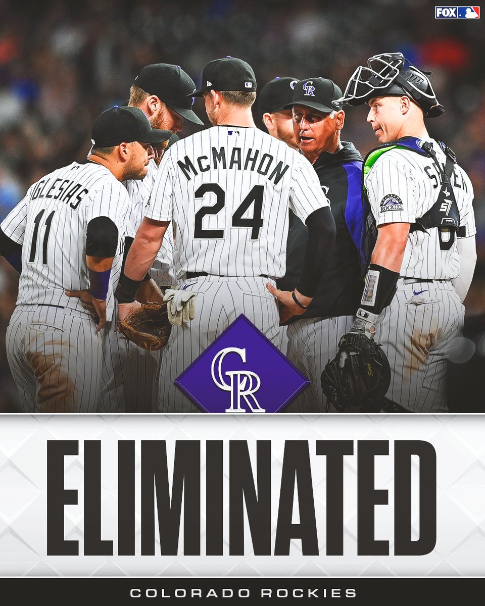 The Rockies have officially been eliminated from playoff contention.