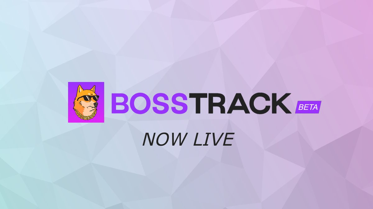 Boss__Token's tweet photo. Boss Track Beta is now live for public use!

https://t.co/FnJX0LxEJr https://t.co/pMzpFUYERn