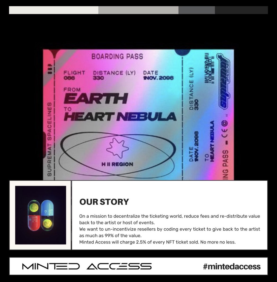 MintedAccess's tweet photo. Imagine a no hidden fee ticket platform! Imagine #mintedaccess #tickets #ticketsonchain https://t.co/atA40gif3L