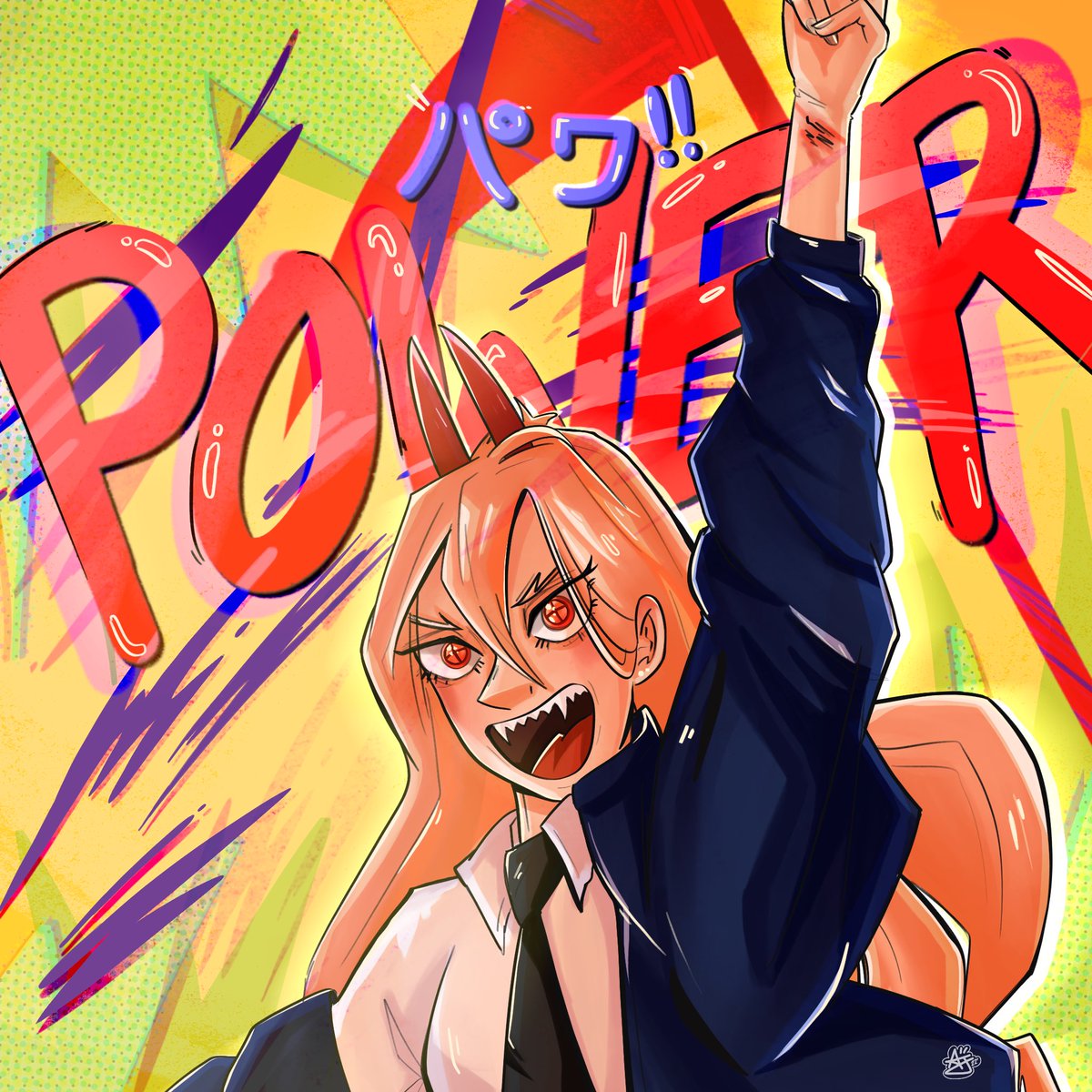 ahytyloo's tweet photo. POWEEEEER👹💥 from Chainsaw Man ofc I’m so ready for the anime #chainsawman #power https://t.co/mCpHPa24uL