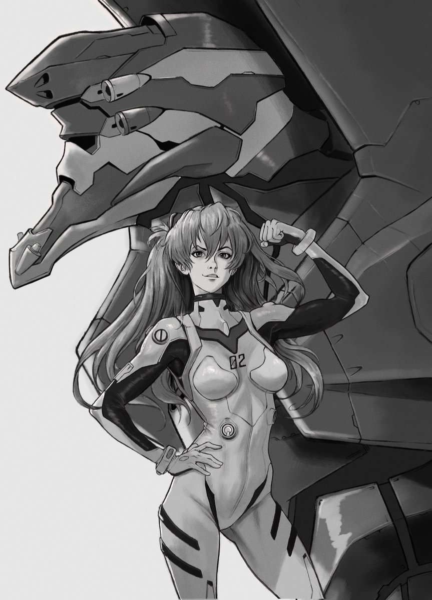 eugenexedge's tweet photo. Asuka WIP,gonna render her in color #Evangelion #AsukaLangley #evaunit02 https://t.co/AfWUaHIZar