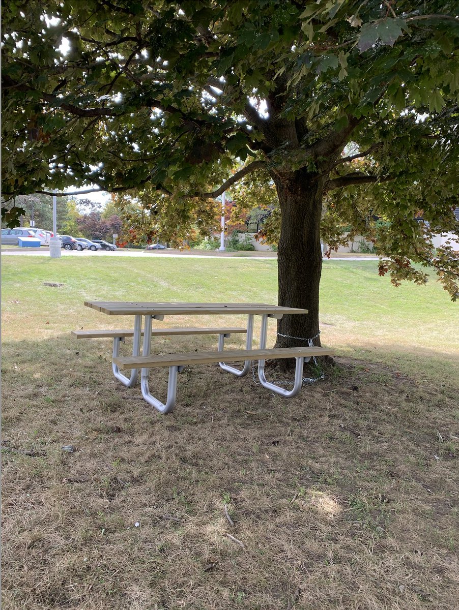 Les investissements continuent <a href="/ESEtienneBrule/">ÉS Étienne-Brûlé</a> : 6 nouvelles tables de pique-nique pour que les élèves puissent manger. Prochaines étapes : 4 nouvelles fontaines d'eau une table Mississippi et ++