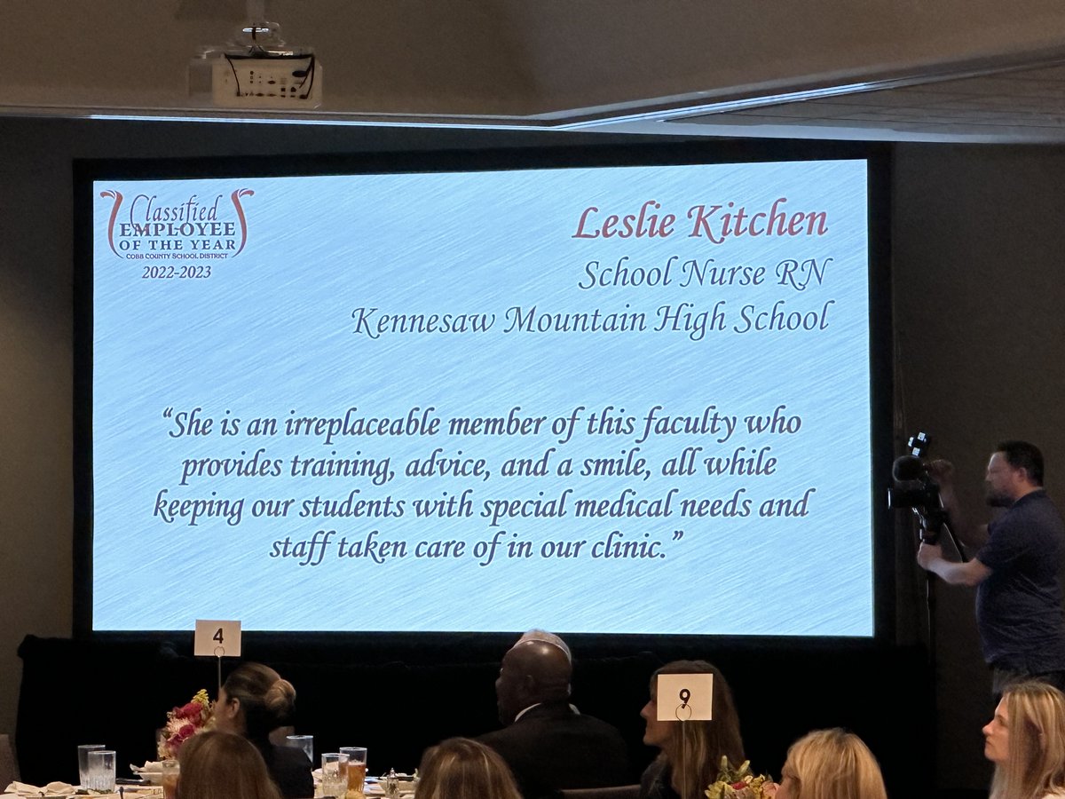 Kennesaw Mountain HS (@kmhs_ga) on Twitter photo Great to celebrate with the <a href="/KMHS_GA/">Kennesaw Mountain HS</a> classified employees of the year, Marisa Ware for 2020-2022 and Leslie Kitchen for 2022-2023, at the <a href="/CobbSchools/">Cobb County Schools</a> Classified Employee of the Year Recognition Luncheon! Great to celebrate with the <a href="/KMHS_GA/">Kennesaw Mountain HS</a> classified employees of the year, Marisa Ware for 2020-2022 and Leslie Kitchen for 2022-2023, at the <a href="/CobbSchools/">Cobb County Schools</a> Classified Employee of the Year Recognition Luncheon!