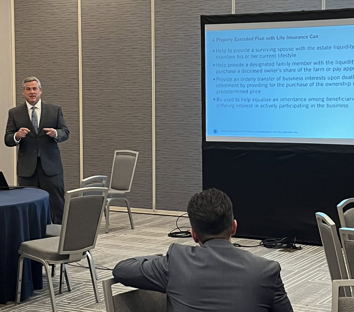 SSantosLIBRA's tweet photo. Afternoon breakouts on advanced sales topics are underway at @LIBRA_IP Sales Meeting and being led by our sponsor carriers!  Thank you @johnhancockusa @lincolnfingroup @principal @ProtectiveLife @Prudential !!! #WeAreLIBRA #LIBRASales https://t.co/LZOTwc0dPi