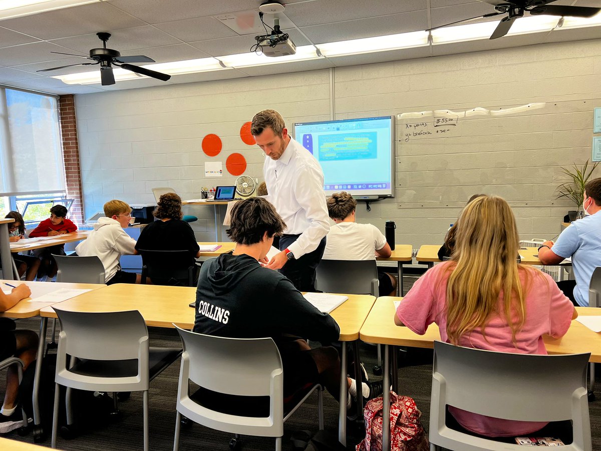 DrGlavanMHS's tweet photo. Love seeing @PrincipalCrowe back in the classroom today teaching Algebra 1 honors at @MentorHigh!!! @mrsnemesmhs @mentorschools https://t.co/eSUl8KLHP4