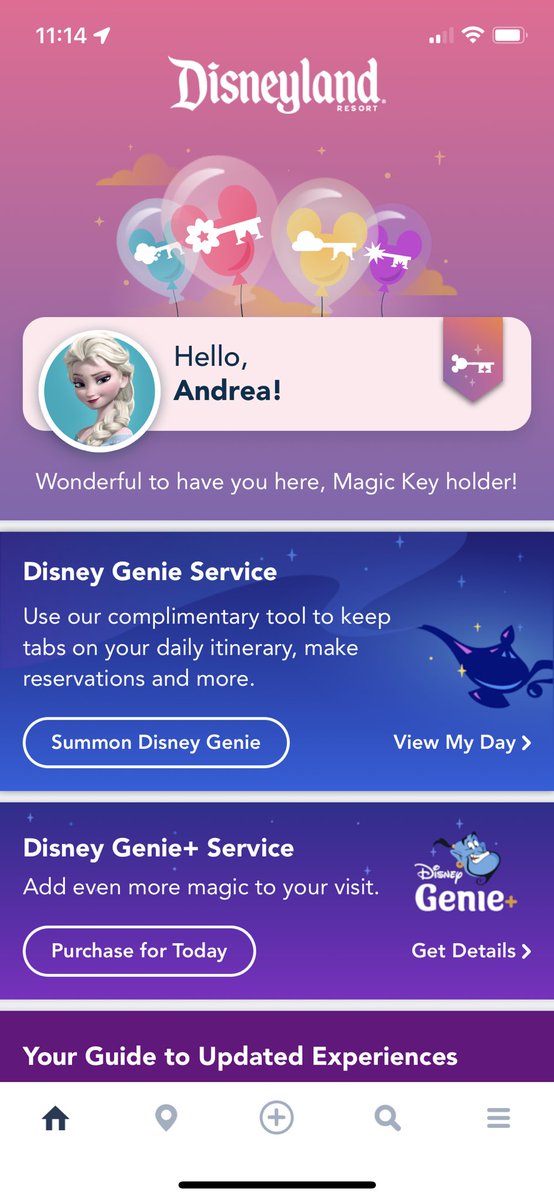 Imagine if Disneyland put tickets and your photopass code in the home page instead of any of this stuff. The only useful thing is the park hours and that you need to look at once a day? https://t.co/OymrikEggH