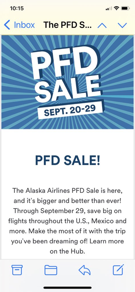 gomer2323's tweet photo. If you wanna buy tickets on @AlaskaAir now is the time #AlaskaPFDday https://t.co/VVOxHcSAYq
