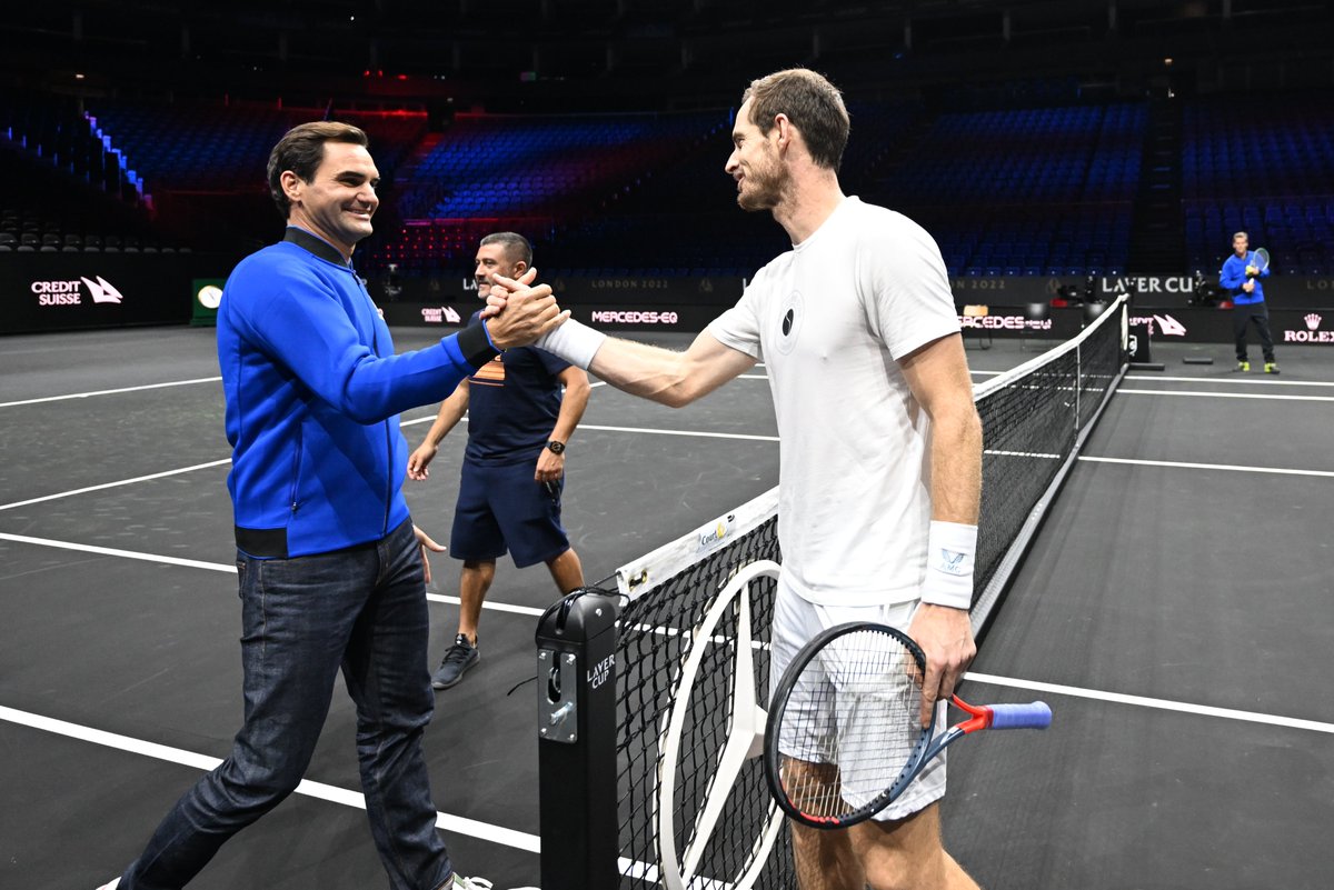 LaverCup's tweet photo. The best part of #LaverCup: Rivals become teammates 🤝 https://t.co/vNDfPkRxea
