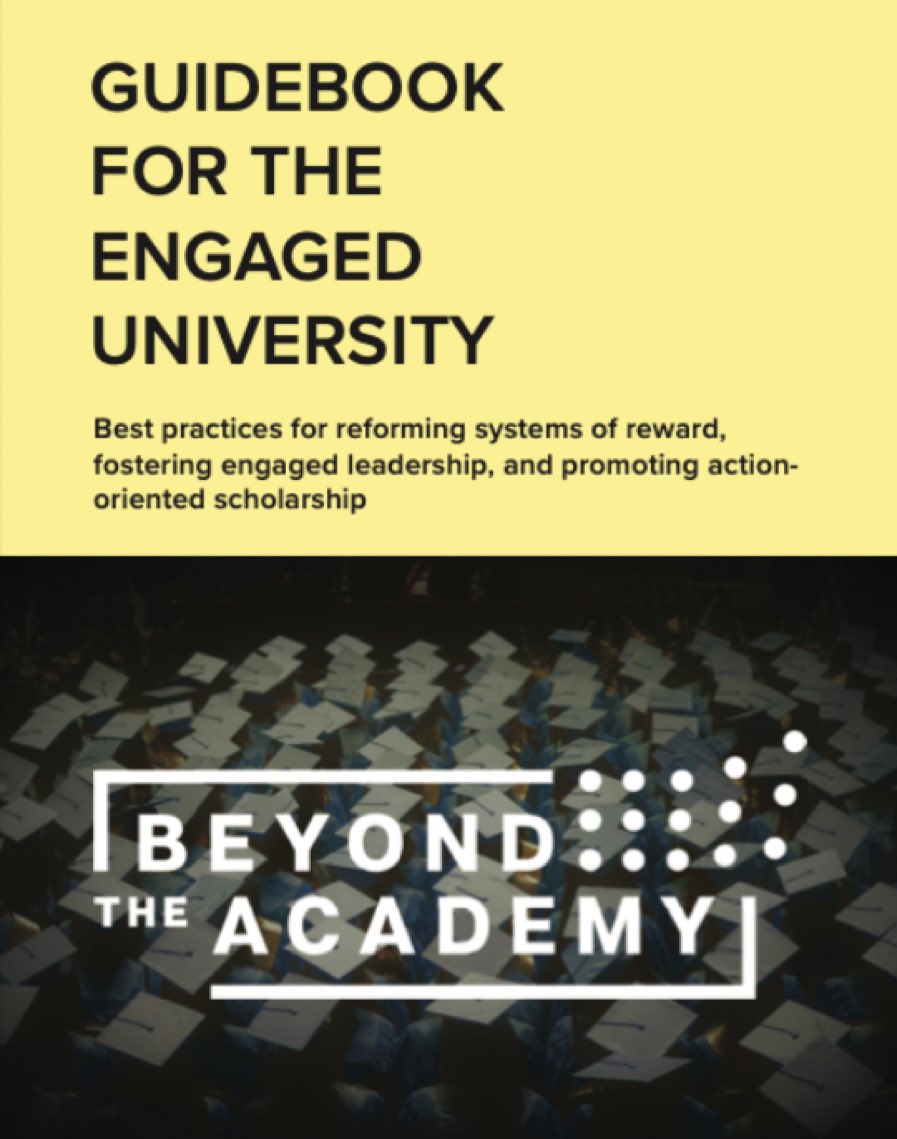ElenaBennett's tweet photo. Want to know how Universities can promote action-oriented research?
Check out: Guidebook for the Engaged University from @BeyondThAcademy #engageduniversity https://t.co/XboyfnUlzG https://t.co/HSYrMKPTsq