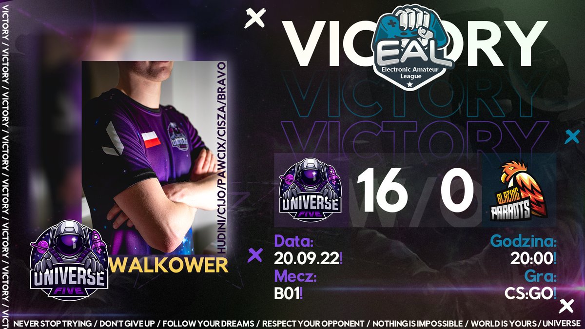 Universe Five - Organizacja esportowa tweet media