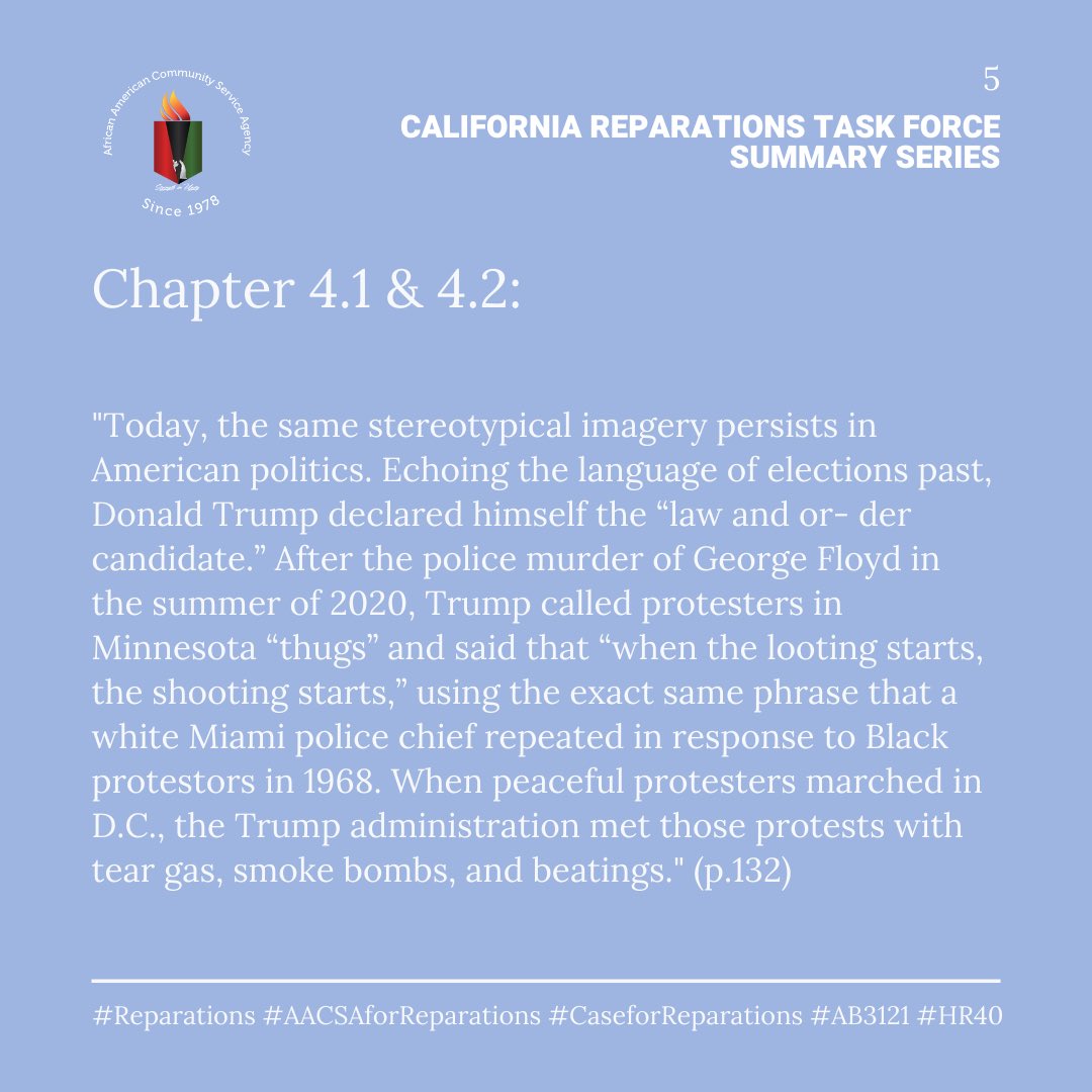 SJAACSA's tweet photo. (2022 - AB3121 Full Interim Report)
#repair #AB3121 #AB2296 #HR40 #DecolonizingWealth #reparations #AACSAforReparations #Case4Reparations https://t.co/856ZbQdxRL