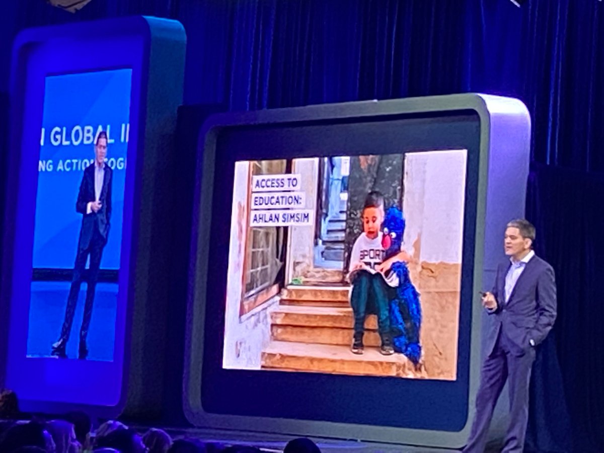 If you invest early, it pays dividends for a lifetime- <a href="/DMiliband/">David Miliband</a> at #CGI2022 

5 years after <a href="/macfound/">MacArthur Foundation</a> awarded <a href="/SesameWorkshop/">Sesame Workshop</a> &amp; <a href="/RESCUEorg/">IRC - International Rescue Committee</a> #100andChange, #AhlanSimsim has reached millions of children with critical social emotional learning. <a href="/ClintonGlobal/">Clinton Global Initiative</a>