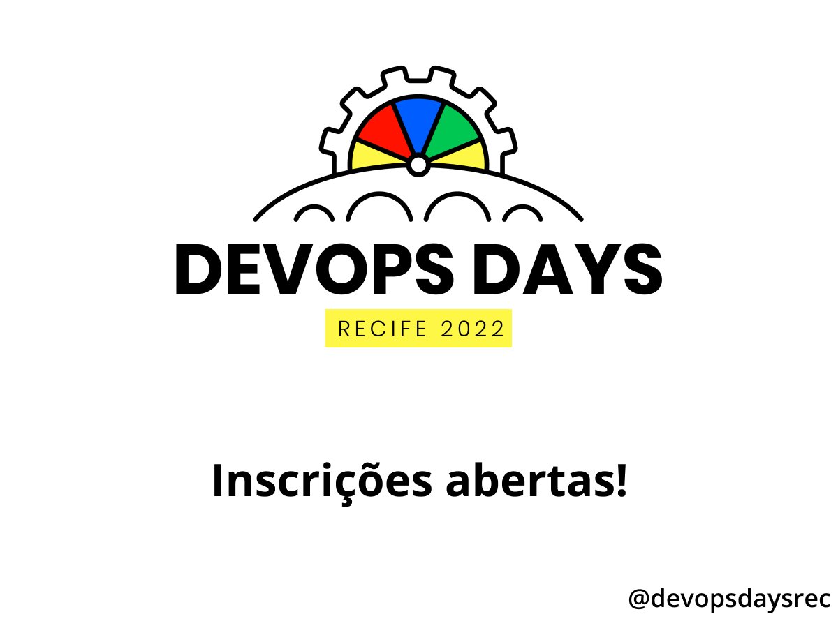 Nossas inscrições estão abertas para atender ao evento de forma presencial e também online!

sympla.com.br/devopsdays-rec…

#devopsdaysrec #devopsdays #inscrições #eventos #tecnologia