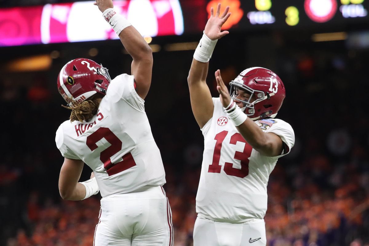 SSN_Alabama's tweet photo. Tua Tagovailoa and Jalen Hurts currently have the #1 and #2 highest total yards in the league. 740 and 723, respectively. https://t.co/S52PLImEq6