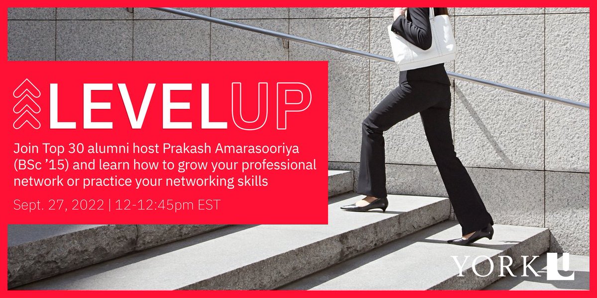 Interested in growing your network or looking for an opportunity to practice your networking skills? Join us on Sept. 27th for a virtual speed networking session hosted by young alumni ambassador Prakash Amarasooriya <a href="/Amarasooriya/">Prakash</a>

Register here: bit.ly/3dwerf1