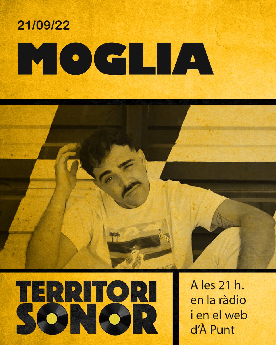 Hui entrevistarem #Moglia, que ens presentarà 'The Monkey Odyssey', a les 21:00 h en la ràdio d'<a href="/apunt_media/">À Punt</a> 🎧 #TerritoriSonor