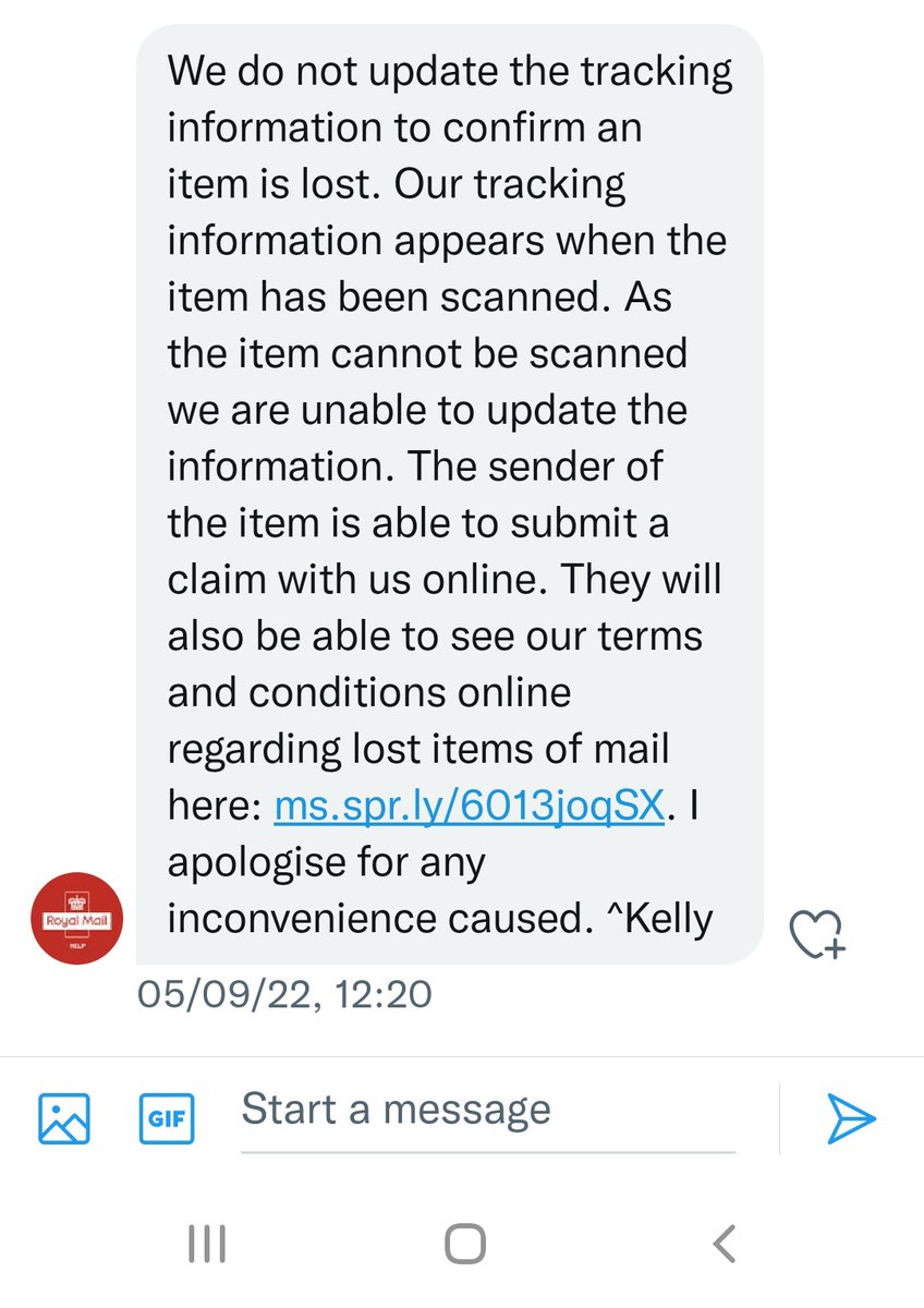 TradewalkerInt's tweet photo. changed and was informed it cant because the item cant be scanned. Please get this rectified ASAP so I can receive my refund, as the item was lost on your premises https://t.co/14SlstyTct