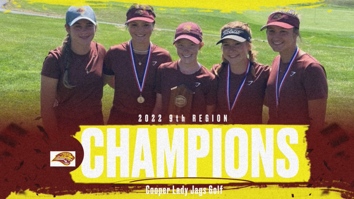 THAT'S A 3-PEAT for your Cooper Lady Jags Golf team!!! They are Region Champs once again!!! The Lady Jags finished with the top 3 finishers Reagan Ramage 1st Eva Maley 2nd and Kendall Brissey 3rd!!!!  Congrats Ladies!!! #GOJAGS #CHEERFORTHEGREATRC
