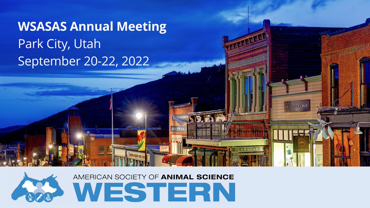 CritterChatter's tweet image. The WSASAS section meeting starts today in Park City, UT! Program info and more available at asas.org/sections/weste… #AnimalScience #WSASAS