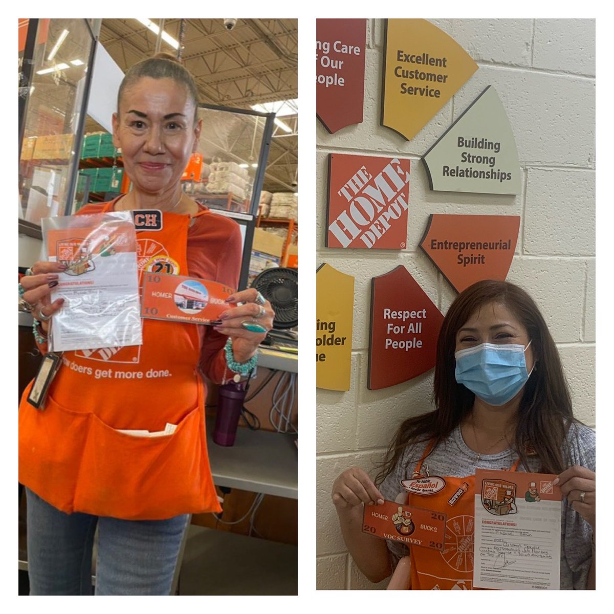 Our Best in Customer service being recognized for being mentioned on VOC. Myrna Pro Cashier also opened 28 credit accounts LW. Raquel SASM was mentioned on the MDO VOC. Great job and Congratulations
