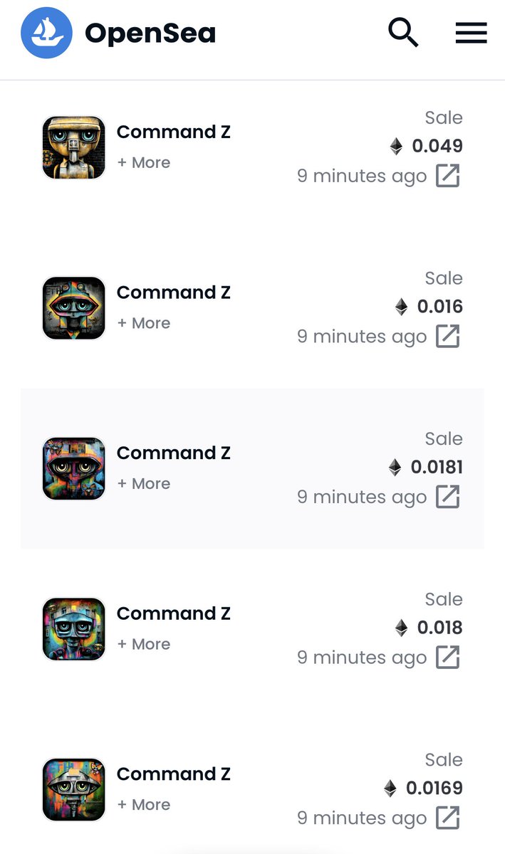 OKBoomerDN's tweet photo. Entry is good at .015 but look up 
Ppl buying what they like @CommandZ_eth 

#CommandZ #nft #AI #Graffiti https://t.co/5SCS3si7z9