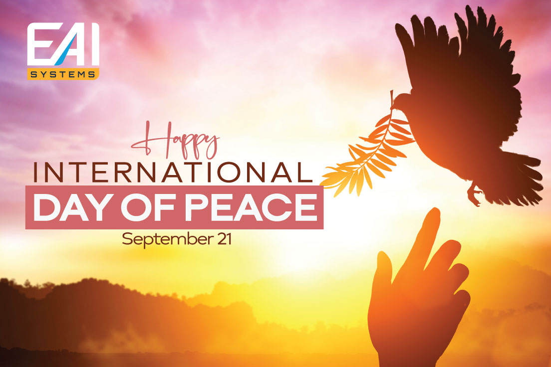 EaiSystems's tweet photo. International Day of Peace encourages global harmony and focuses on the ways to avoid and resolve divergence. Let’s walk with peace and conquer our battles with love.

Happy International Day of Peace 2022!

#internationaldayofpeace22 #peace #harmony #humanity #eaisystems https://t.co/MIO7QznGR5