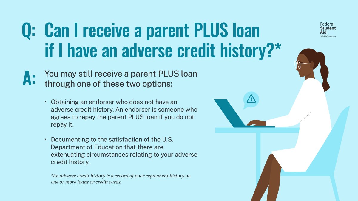 FAFSA's tweet photo. Were you denied a parent PLUS loan? You have options: https://t.co/Oz468Yzef1 https://t.co/LKySgxOFiX