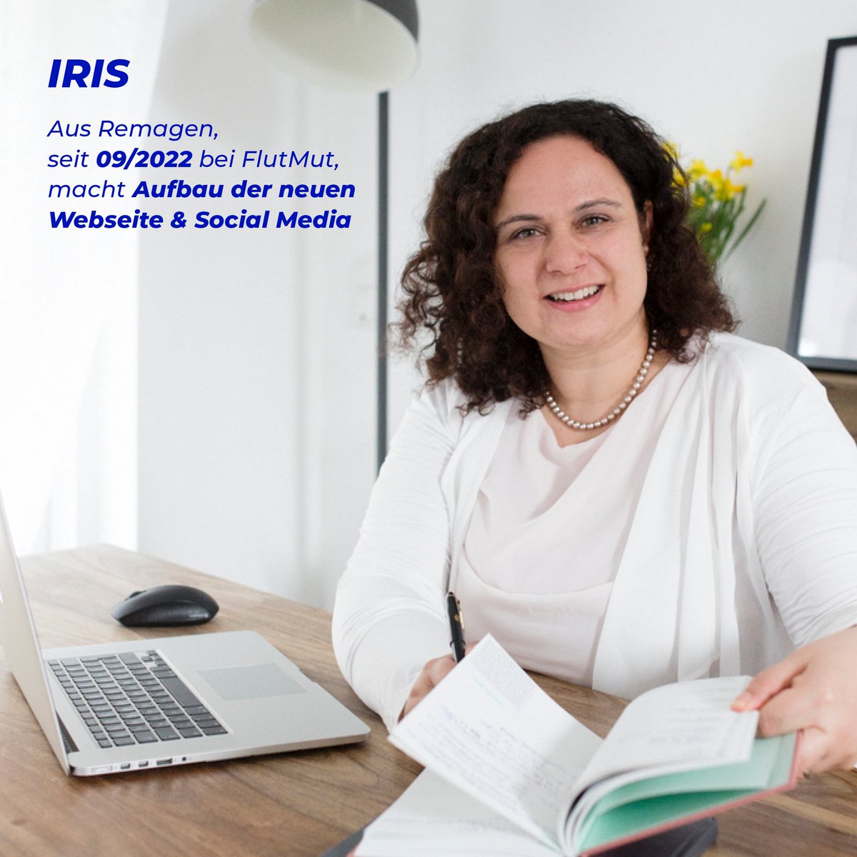 flutmut's tweet photo. Das Beispiel Iris zeigt, wie heutzutage das Internet hilft, gute Ideen zu verbreiten und neue Mitmacher*innen zu gewinnen: Iris hat einen geteilten Flutmut-Beitrag von @MeyerVera bei Linkedin gesehen und sich direkt bei ihr gemeldet und gefragt, ob sie #Flutmut unterstützen kann. https://t.co/xL5W1hTu8S