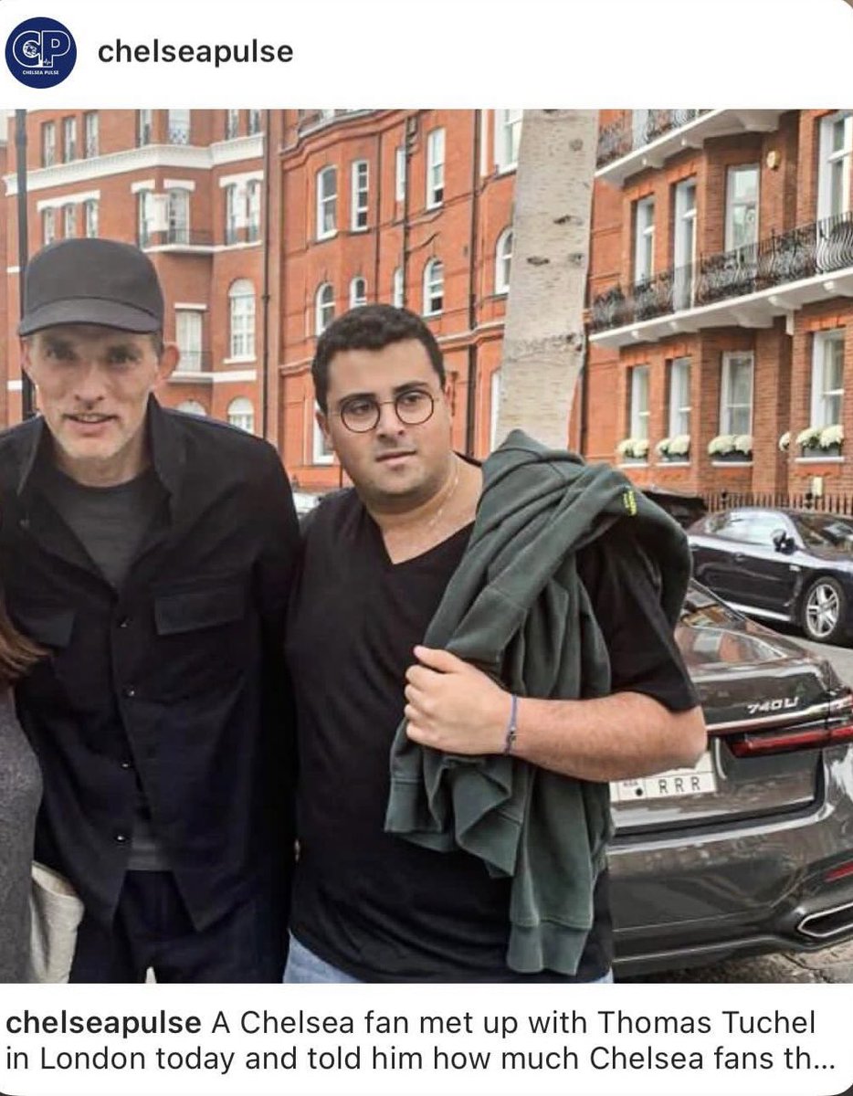 FrankKhalidUK's tweet photo. A Chelsea spotted Thomas Tuchel in London today &amp; told him how much us Chelsea fans are missing him. https://t.co/EEDA6bqff3