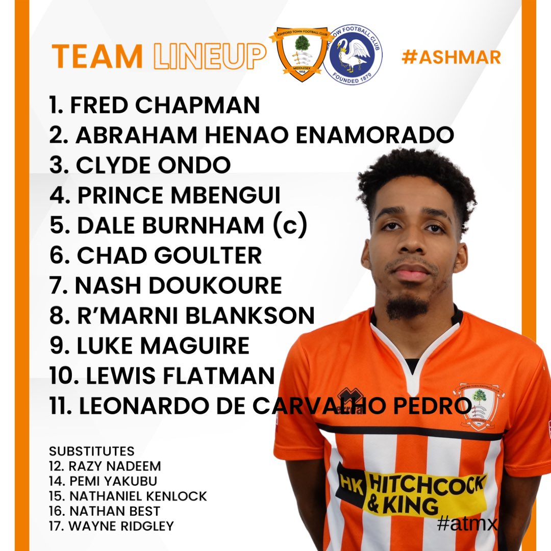ashfordtownmx's tweet photo. Tonightโs Ashford lineup vs @MarlowFC ๐
#ASHMAR #atmx #isthmianleague https://t.co/8gdMvCojdl