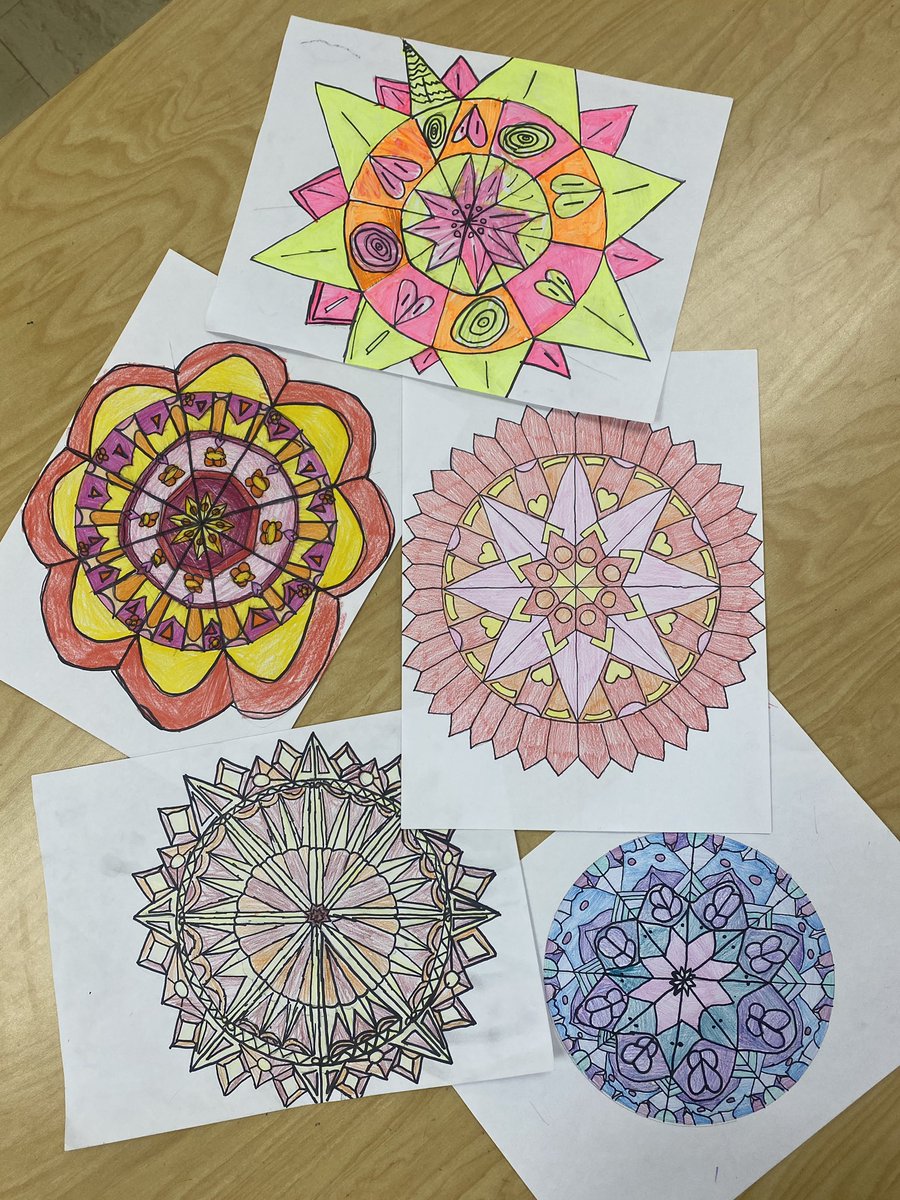 5th graders BEAUTIFUL hand drawn mandalas 😍 <a href="/CMBpirates/">C.M. Bradley</a>