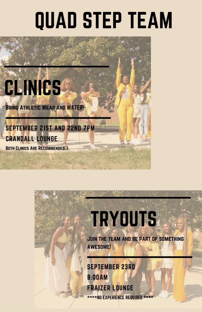 quad_step's tweet photo. TELL A FRIEND TO TELL A FRIEND…WE’RE BACKKKK👀are you ready to join the legacy? First day of Clinics are tomorrow! We hope to see you there💛🖤 https://t.co/lFpjvkpz4i