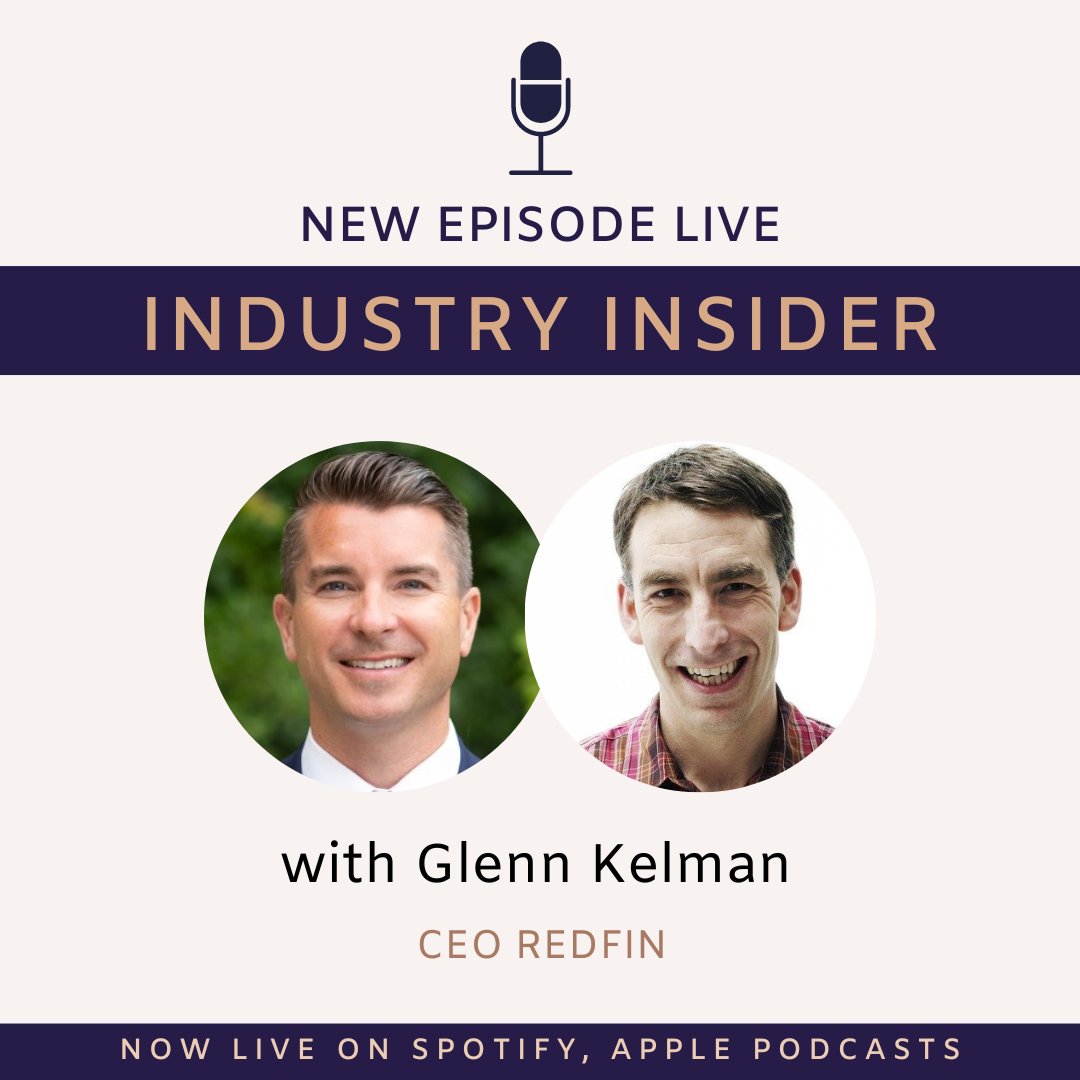 New Industry Insider episode is LIVE! This month Ryan interviewed Redfin CEO, Glenn Kelman! Glenn has been with Redfin for almost 2 decades and has such an interesting story and perspective. Listen in at NVAR.com/IndustryInsider!