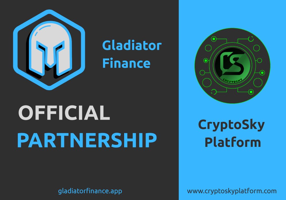 CryptoSky Platform (@cryptosky) on Twitter photo We are happy to inform you, <a href="/GladiatorDeFi/">Gladiator Finance πΊ</a> made Official Partnership with π€ CryptoSky Platform.
-INFO-
Website :- gladiatorfinance.app
For more informational review our blog π
cryptoskyplatform.com/blog_posts/bloβ¦
#CryptoSky #AVAX #GLAD
#ERC20 #bsc #Binance #BTC #Poly We are happy to inform you, <a href="/GladiatorDeFi/">Gladiator Finance πΊ</a> made Official Partnership with π€ CryptoSky Platform.
-INFO-
Website :- gladiatorfinance.app
For more informational review our blog π
cryptoskyplatform.com/blog_posts/bloβ¦
#CryptoSky #AVAX #GLAD
#ERC20 #bsc #Binance #BTC #Poly