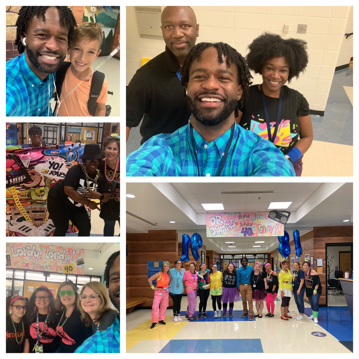 I JUMPED into 40 with great expectations, but I was not prepared for this amazing day at school!!! My staff, students, and community surprised me with an 80s themed day, and I have been overwhelmed with joy! #BestBirthdayEver !!! #HESLearningAndGrowing