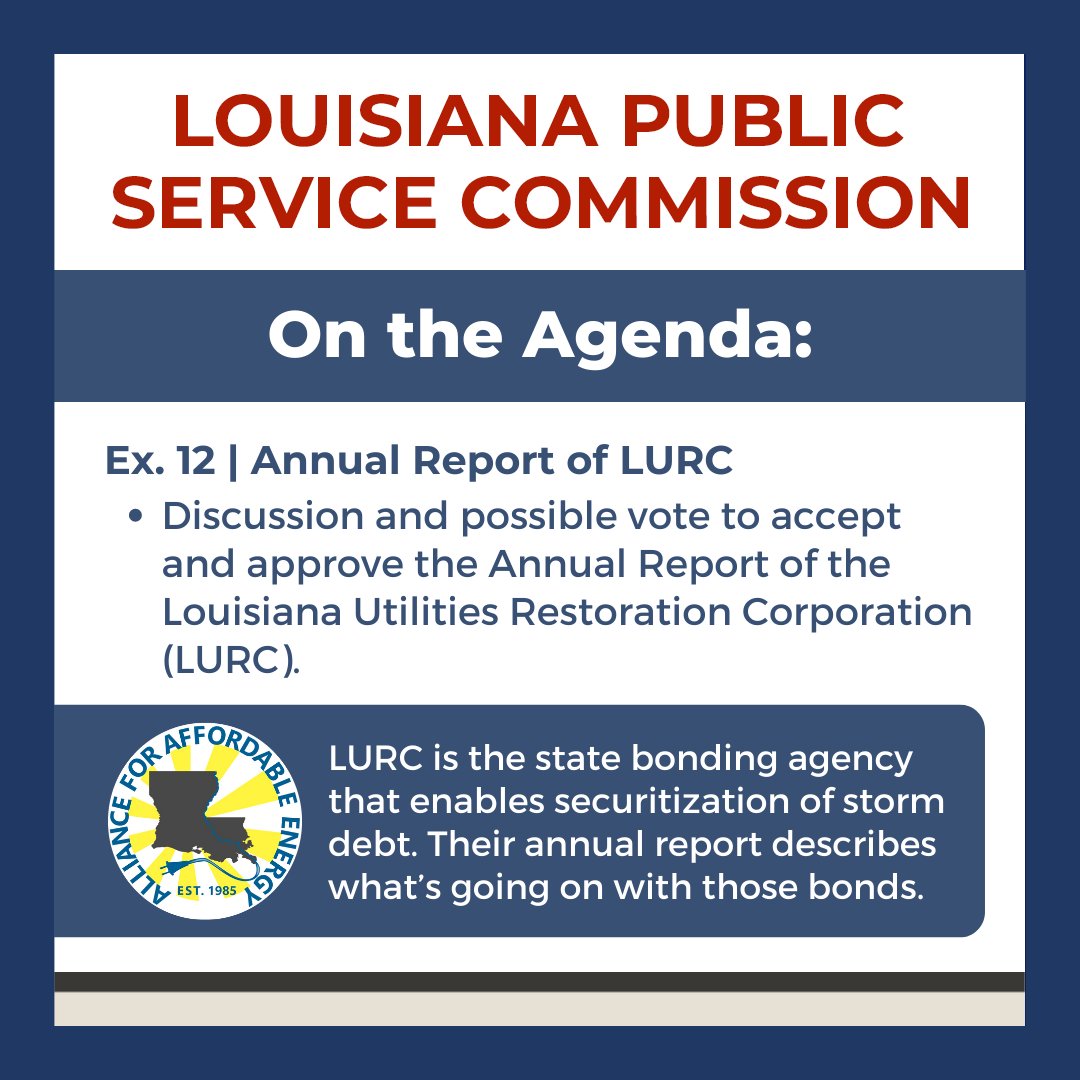 All4Energy's tweet photo. The @la_PSC is meeting tomorrow, September 21 at 9am ⏰ Join The Alliance at the meeting in Baton Rouge or tune in via livestream ➡️ https://t.co/mIuUcUovnd
#Power4People #LaPSC #Louisiana #Energy https://t.co/7tRbjMuU0V