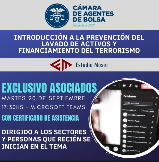 EstudioMosin's tweet photo. #Capacitación_PLAFT #CamaraAgentes #UIF #EstudioMosin https://t.co/f4kz0wMAMt